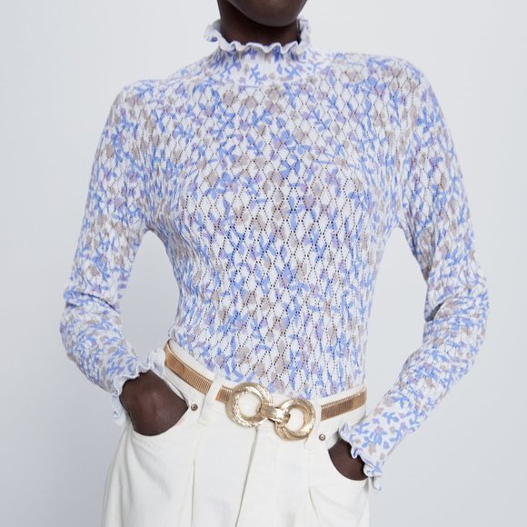 ZARA GOLD METAL STRETCH BELT - Picture 7 of 7